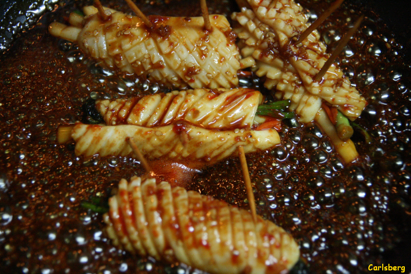 오징어 야채말이 조림